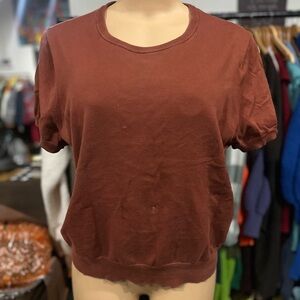 Lands' End Women's Short Sleeve Tee - Rich Brown